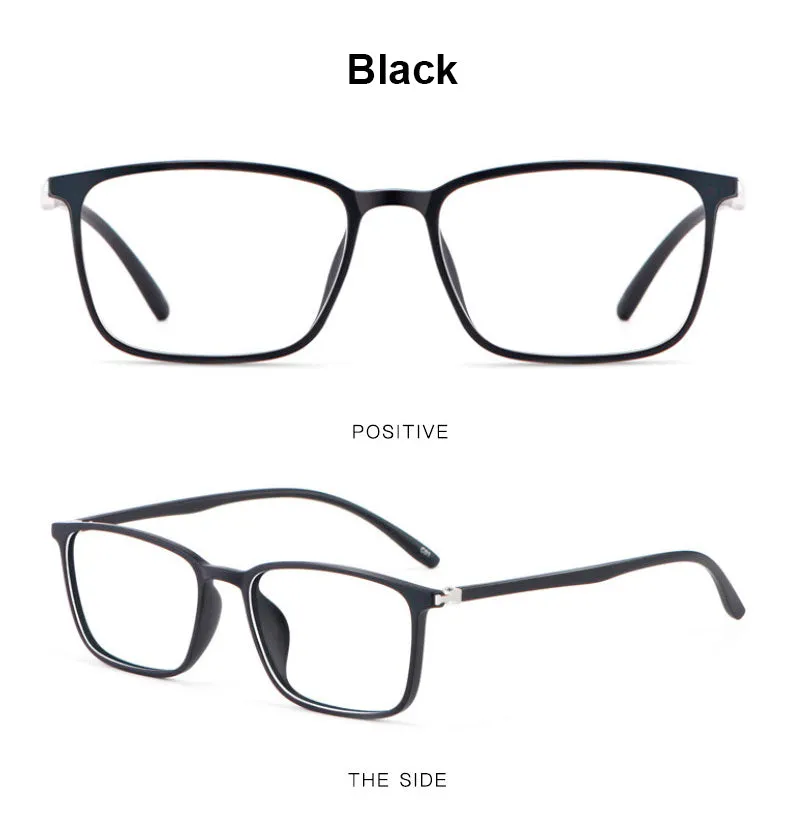 Hotony Unisex Full Rim Square TR 90 Resin Frame Eyeglasses 6633