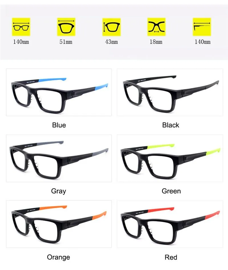 Hotony Unisex Full Rim TR 90 Resin Frame Eyeglasses Ga13