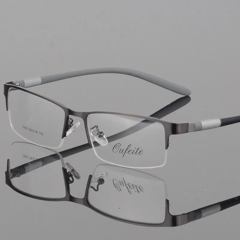 Hotony Unisex Semi Rim Alloy Frame TR 90 Temple Eyeglasses 2242