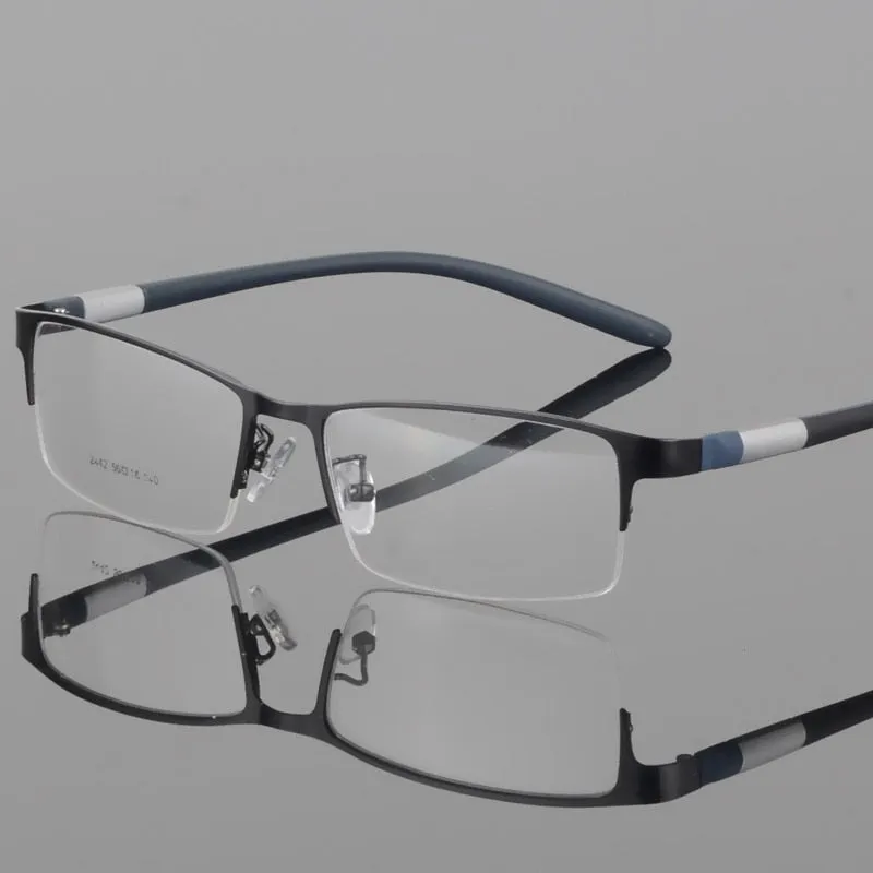 Hotony Unisex Semi Rim Alloy Frame TR 90 Temple Eyeglasses 2242
