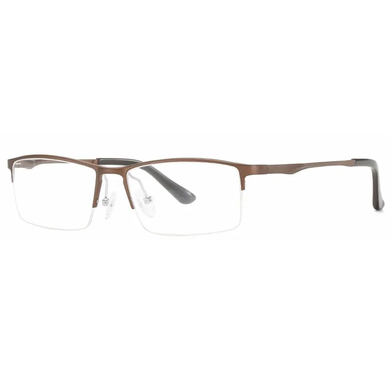Hotony Unisex Semi Rim Rectangle Alloy Frame Eyeglasses 6263