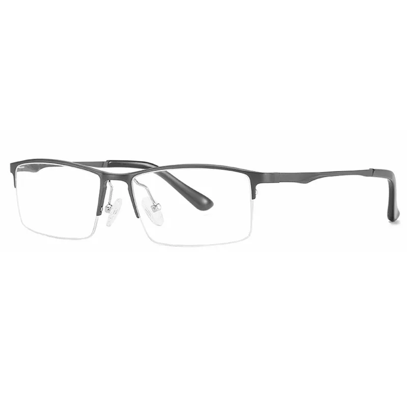 Hotony Unisex Semi Rim Rectangle Alloy Frame Eyeglasses 6263