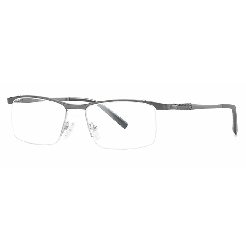 Hotony Unisex Semi Rim Square Alloy Frame Eyeglasses 6303