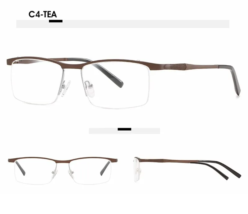 Hotony Unisex Semi Rim Square Alloy Frame Eyeglasses 6303
