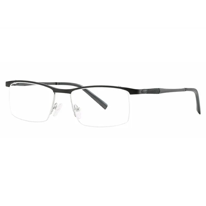 Hotony Unisex Semi Rim Square Alloy Frame Eyeglasses 6303
