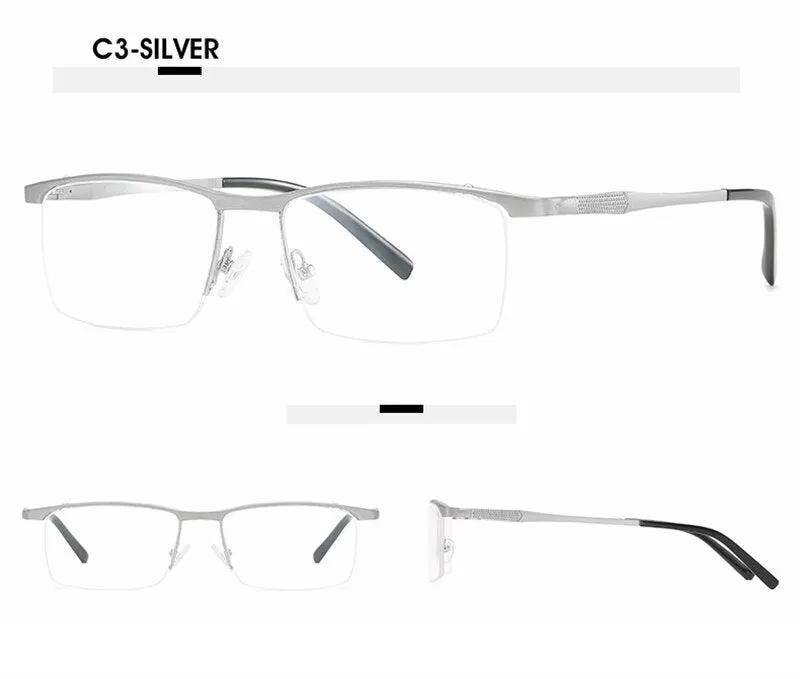 Hotony Unisex Semi Rim Square Alloy Frame Eyeglasses 6303