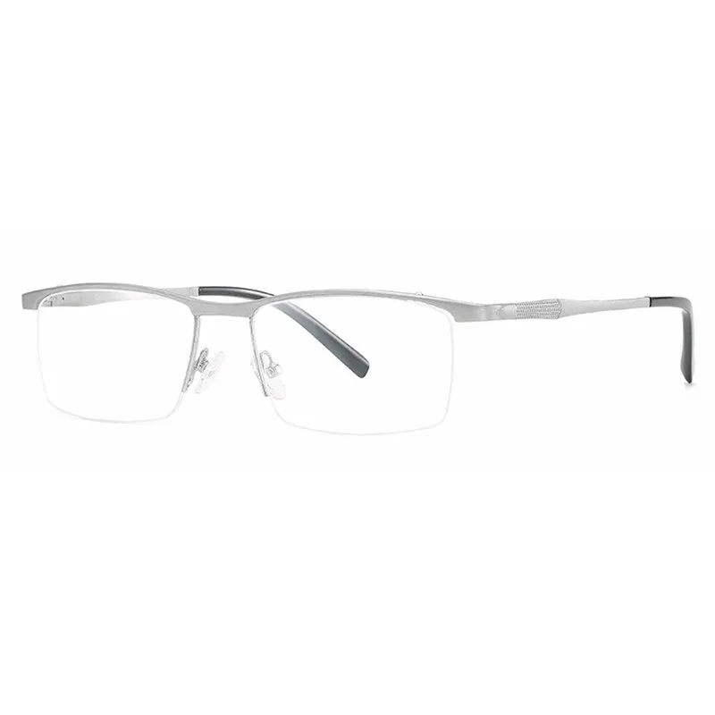 Hotony Unisex Semi Rim Square Alloy Frame Eyeglasses 6303