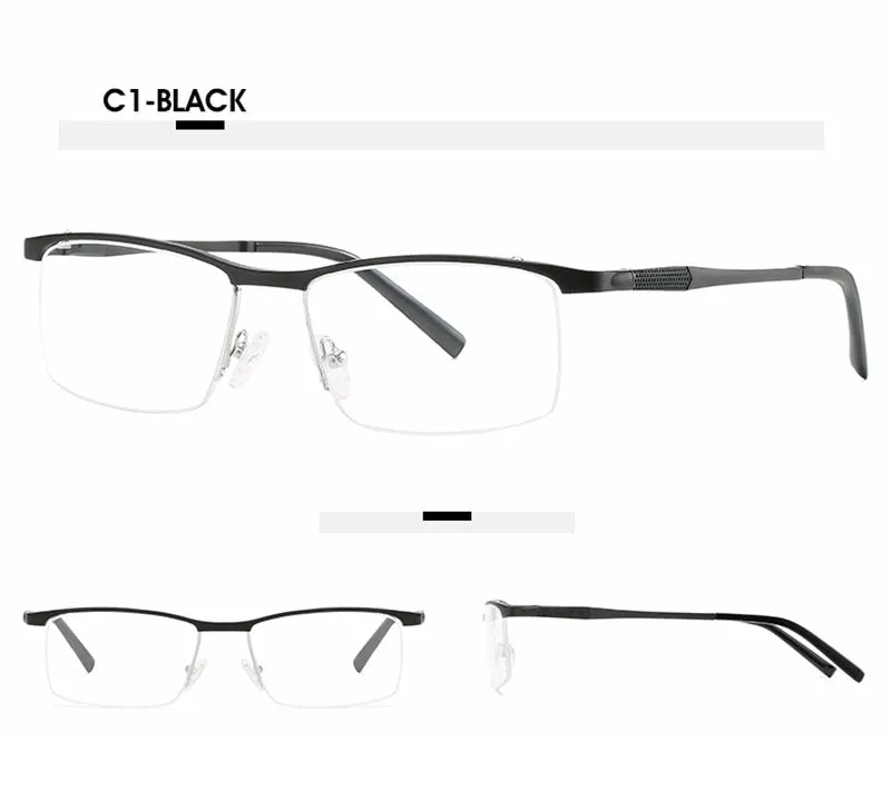 Hotony Unisex Semi Rim Square Alloy Frame Eyeglasses 6303