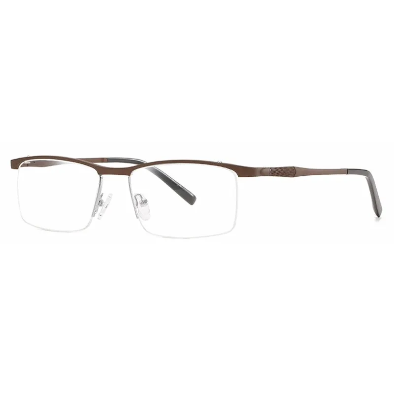 Hotony Unisex Semi Rim Square Alloy Frame Eyeglasses 6303