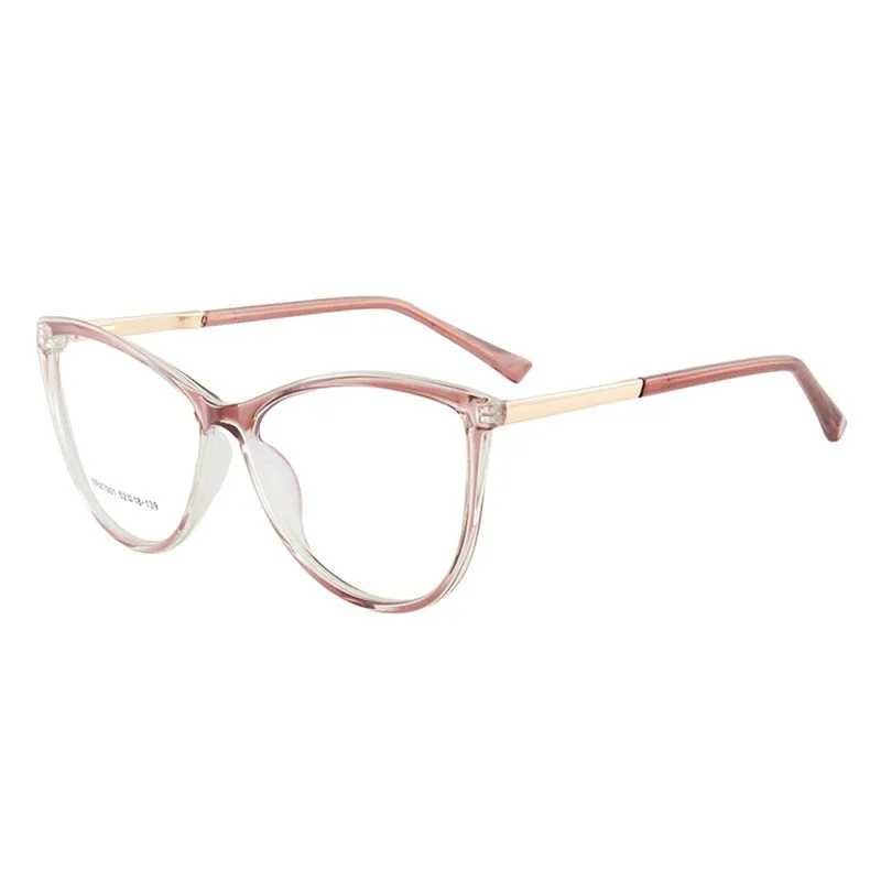 Hotony Woman's Full Rim Cat Eye TR 90 Resin Alloy Frame Eyeglasses 7001