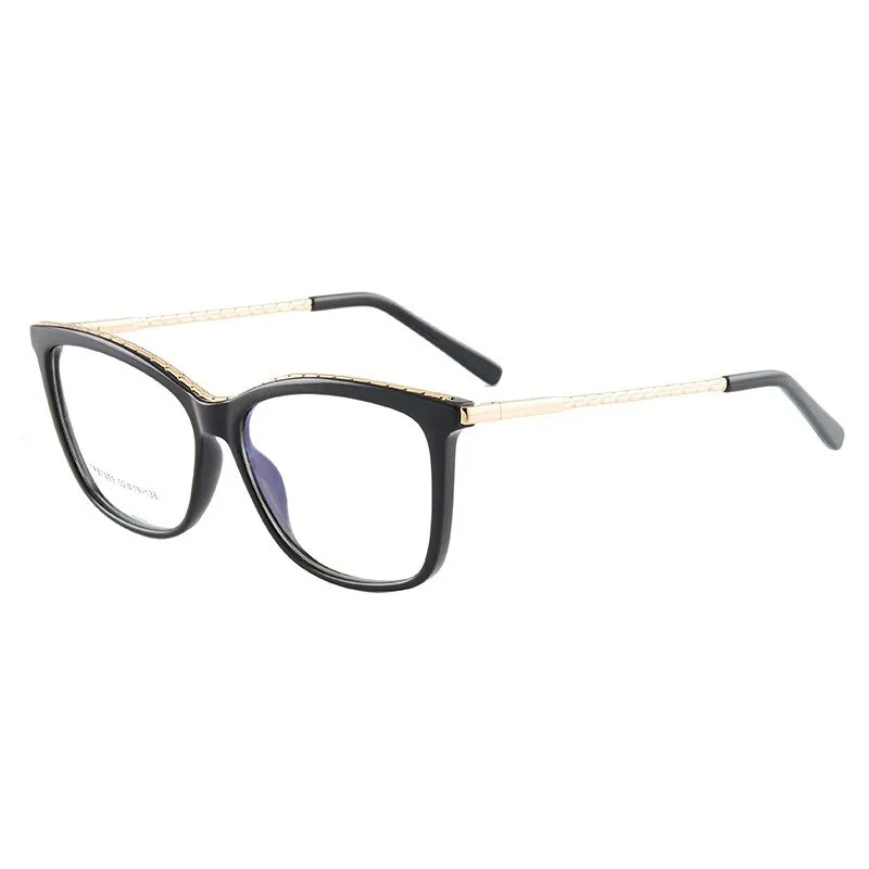 Hotony Woman's Full Rim Square TR 90 Resin Alloy Frame Eyeglasses 7009