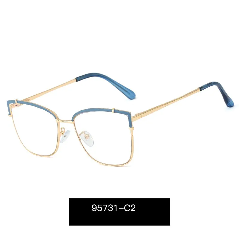 Hotony Women's Full Rim Cat Eye Alloy Frame Eyeglasses 95731