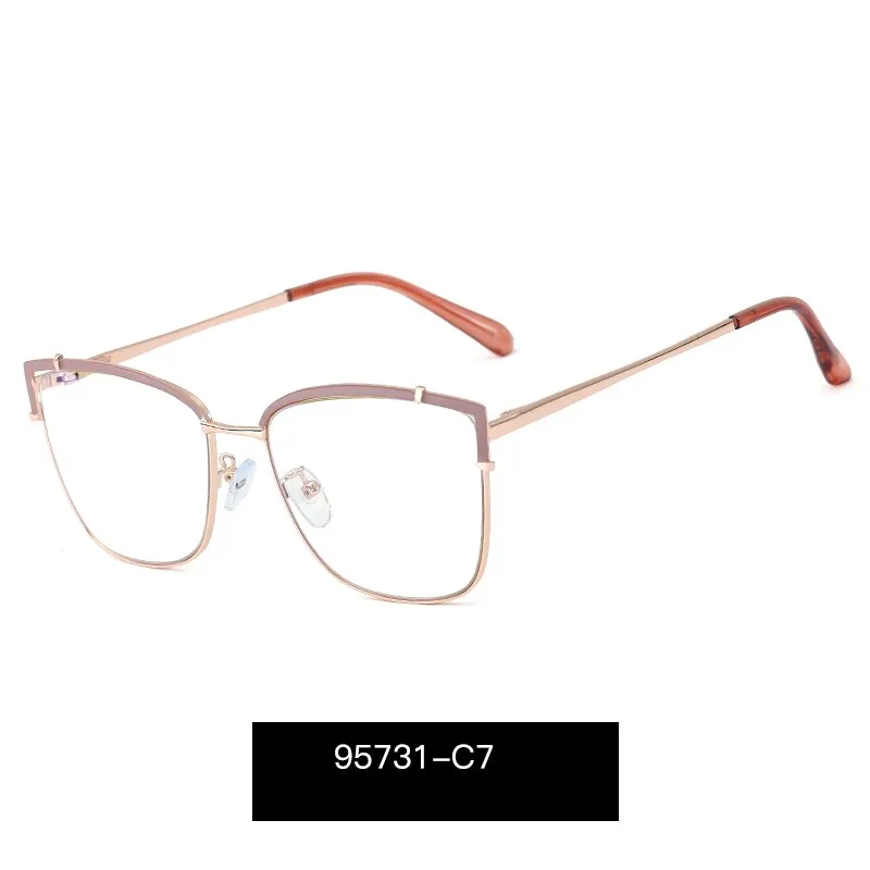 Hotony Women's Full Rim Cat Eye Alloy Frame Eyeglasses 95731