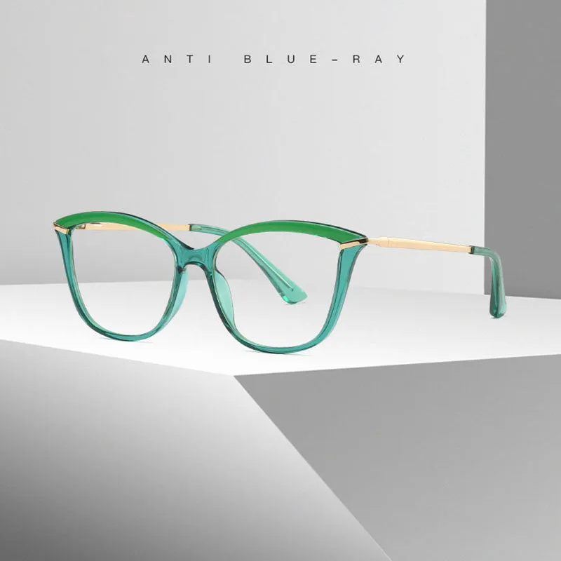 Hotony Women's Full Rim Cat Eye TR 90 Frame Eyeglasses 2036