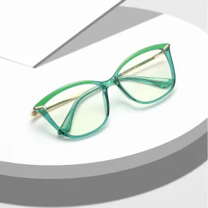 Hotony Women's Full Rim Cat Eye TR 90 Frame Eyeglasses 2036