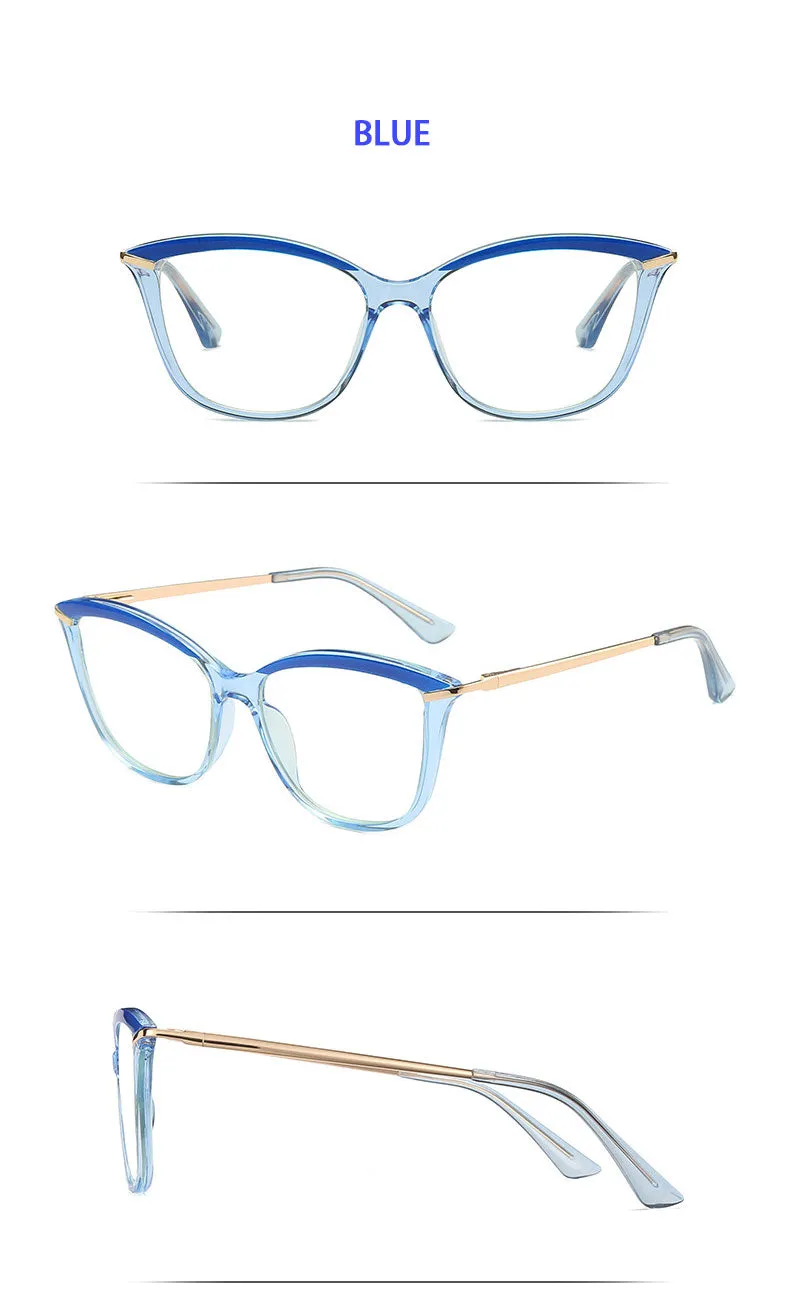 Hotony Women's Full Rim Cat Eye TR 90 Frame Eyeglasses 2036
