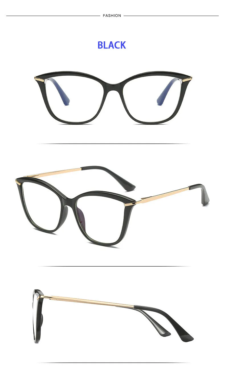 Hotony Women's Full Rim Cat Eye TR 90 Frame Eyeglasses 2036