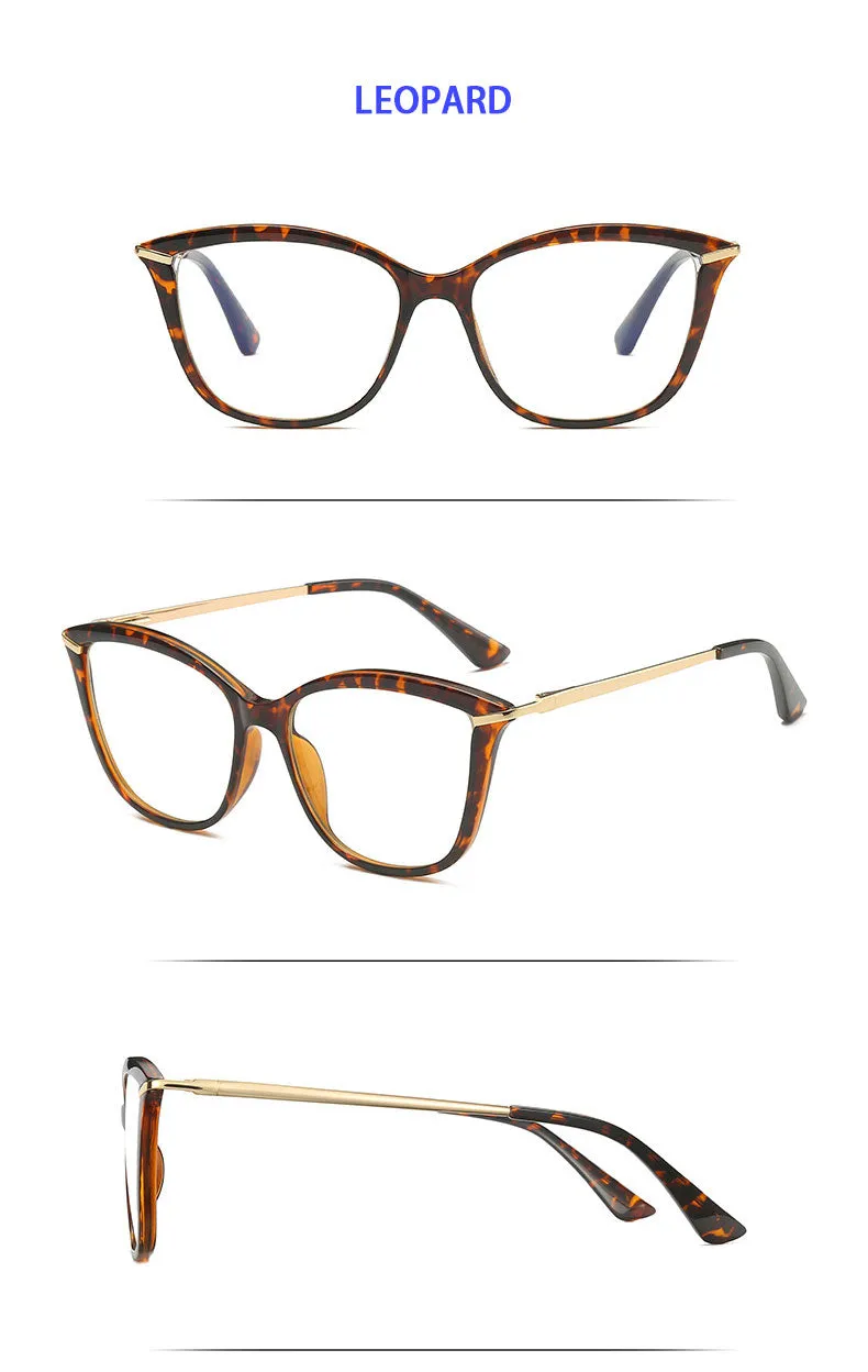 Hotony Women's Full Rim Cat Eye TR 90 Frame Eyeglasses 2036