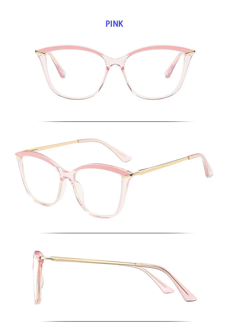 Hotony Women's Full Rim Cat Eye TR 90 Frame Eyeglasses 2036