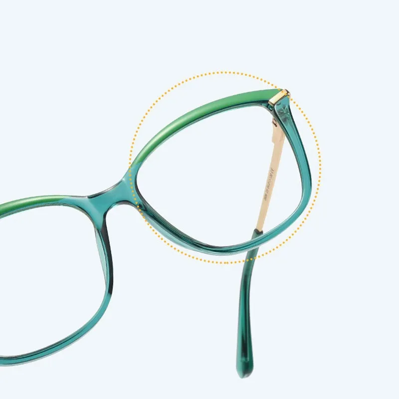 Hotony Women's Full Rim Cat Eye TR 90 Frame Eyeglasses 2036