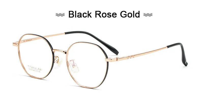 Hotony Women's Full Rim Round Titanium Frame Eyeglasses S1918