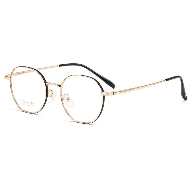 Hotony Women's Full Rim Round Titanium Frame Eyeglasses S1918