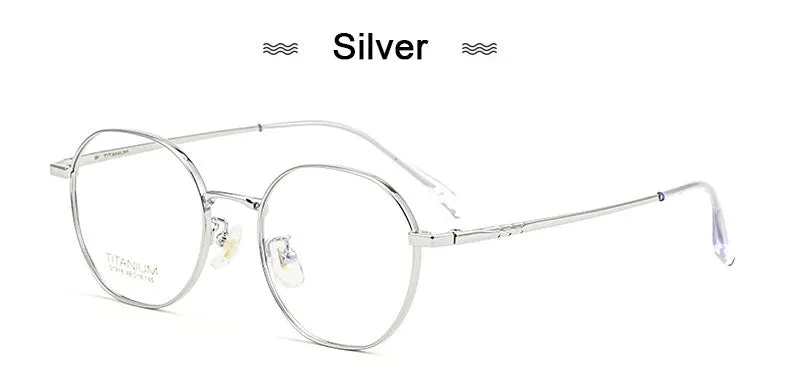 Hotony Women's Full Rim Round Titanium Frame Eyeglasses S1918