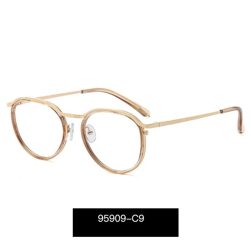 Hotony Women's Full Rim Round TR 90 Resin Alloy Frame Eyeglasses 95909