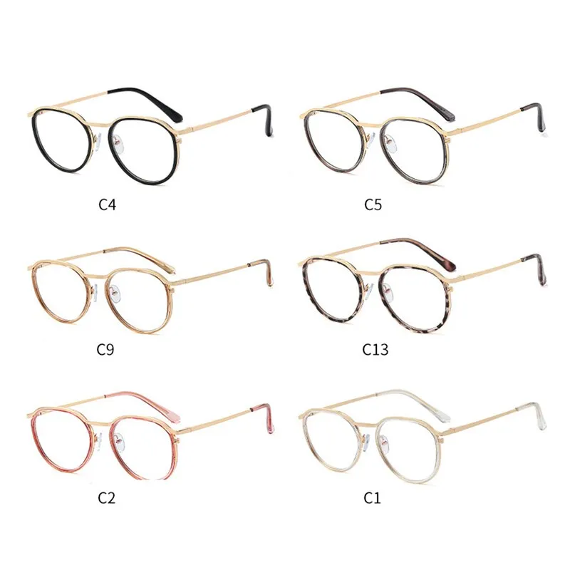 Hotony Women's Full Rim Round TR 90 Resin Alloy Frame Eyeglasses 95909