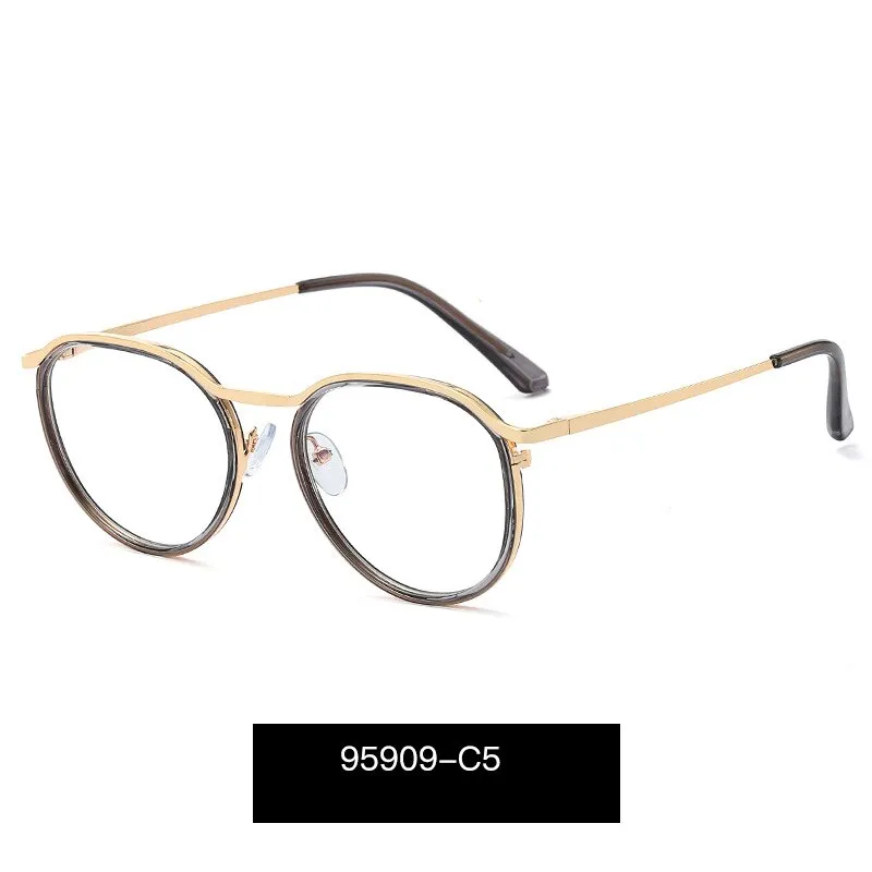 Hotony Women's Full Rim Round TR 90 Resin Alloy Frame Eyeglasses 95909