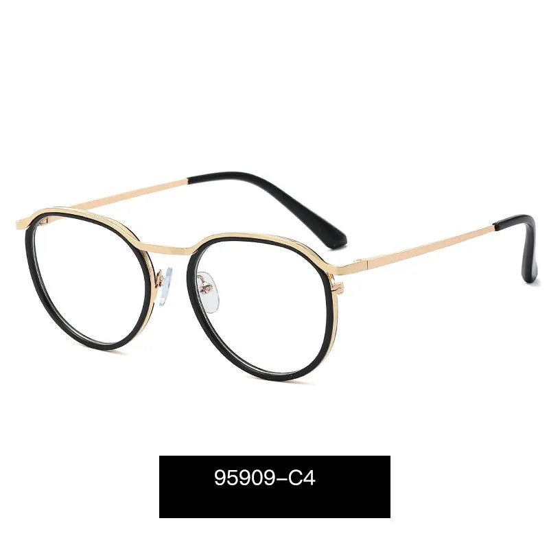 Hotony Women's Full Rim Round TR 90 Resin Alloy Frame Eyeglasses 95909