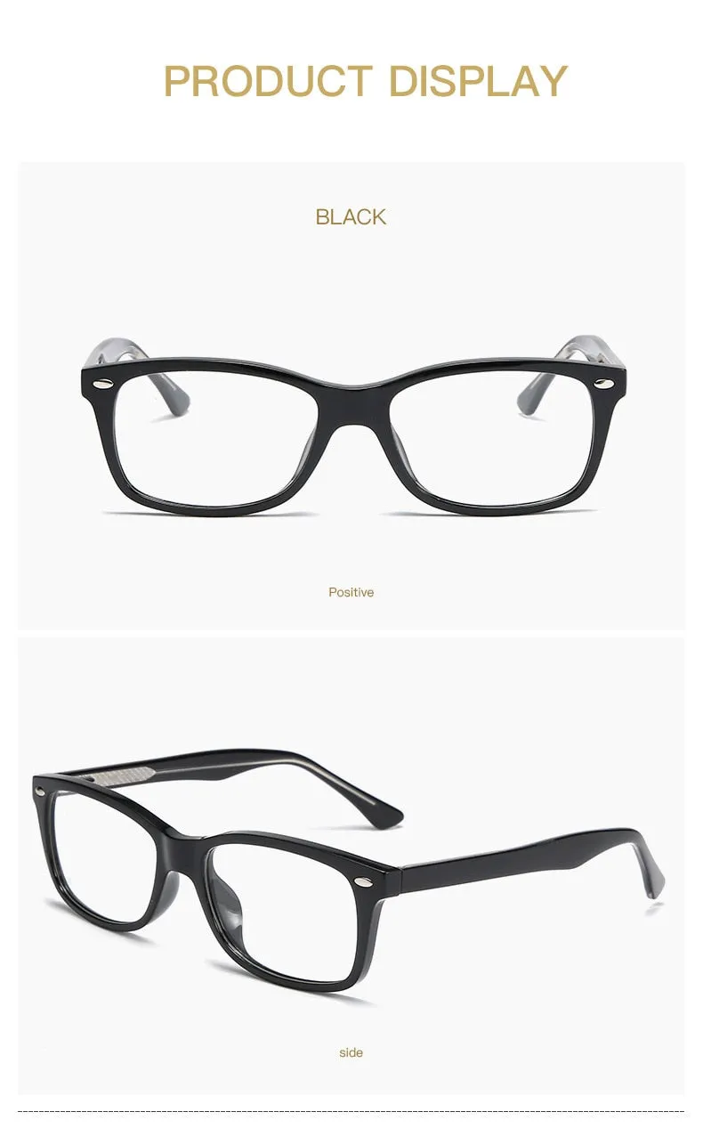 Hotony Women's Full Rim Square Acetate Frame Eyeglasses 2008