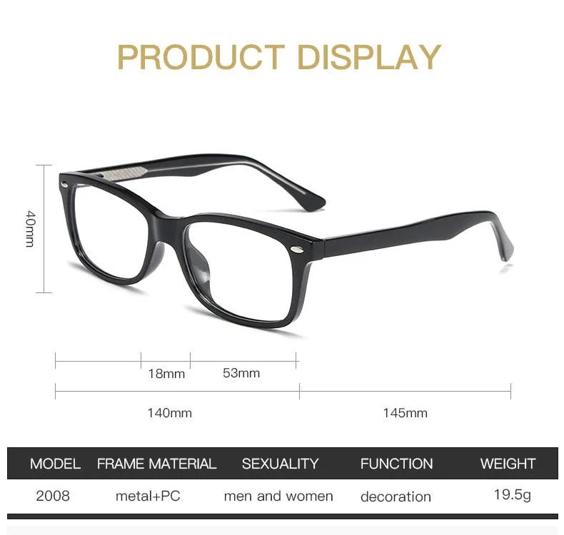 Hotony Women's Full Rim Square Acetate Frame Eyeglasses 2008
