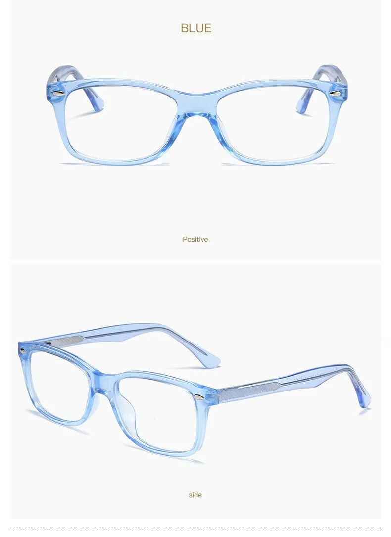 Hotony Women's Full Rim Square Acetate Frame Eyeglasses 2008