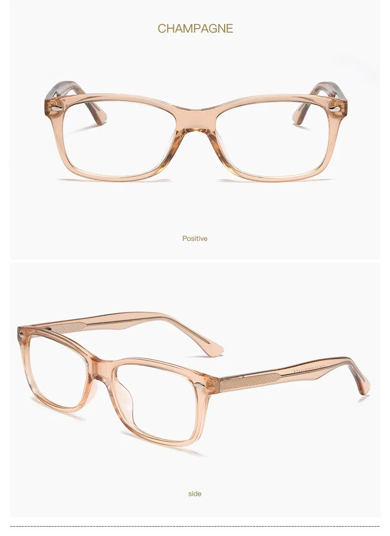 Hotony Women's Full Rim Square Acetate Frame Eyeglasses 2008