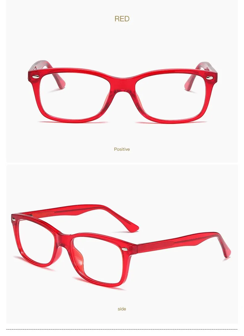 Hotony Women's Full Rim Square Acetate Frame Eyeglasses 2008