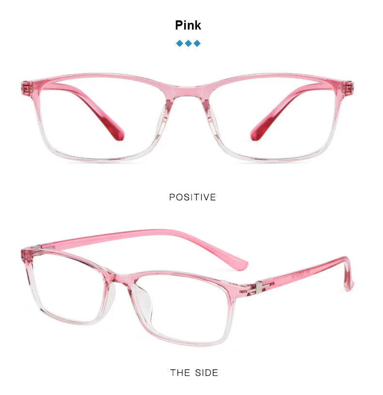 Hotony Women's Full Rim Square Acetate Frame Eyeglasses 6631