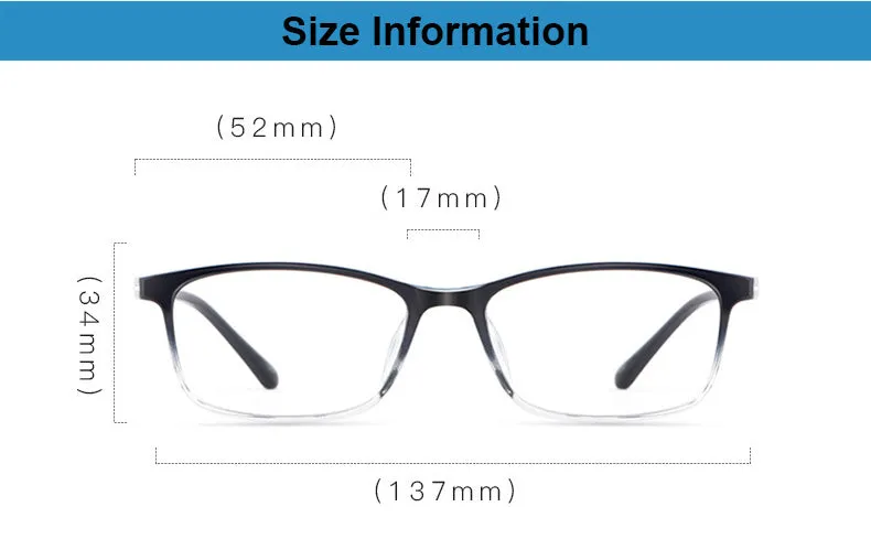 Hotony Women's Full Rim Square Acetate Frame Eyeglasses 6631