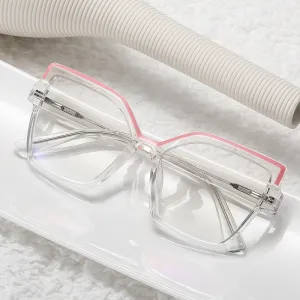 Hotony Women's Full Rim Square Cat Eye Alloy Eyeglasses 95977