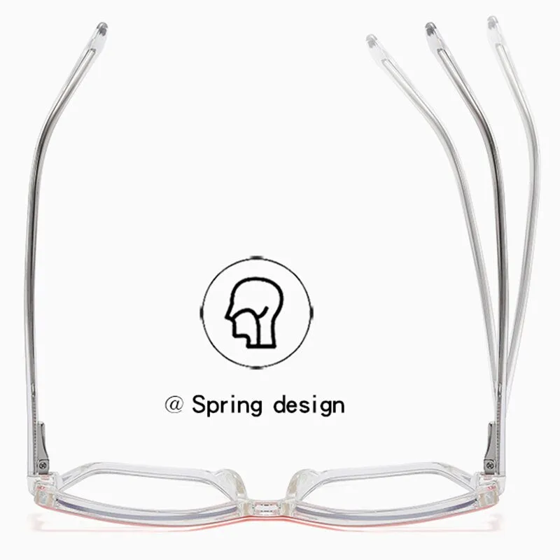 Hotony Women's Full Rim Square Cat Eye Alloy Eyeglasses 95977