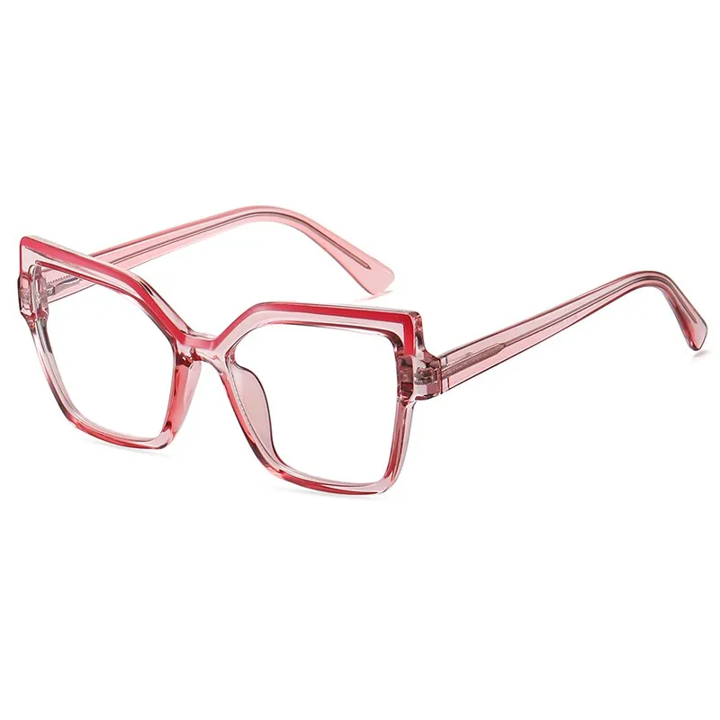 Hotony Women's Full Rim Square Cat Eye Alloy Eyeglasses 95977