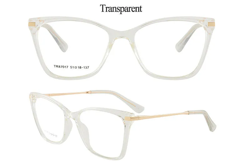 Hotony Women's Full Rim TR 90 Resin Cat Eye Frame Eyeglasses 7017
