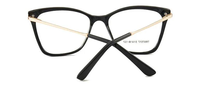 Hotony Women's Full Rim TR 90 Resin Cat Eye Frame Eyeglasses 7017