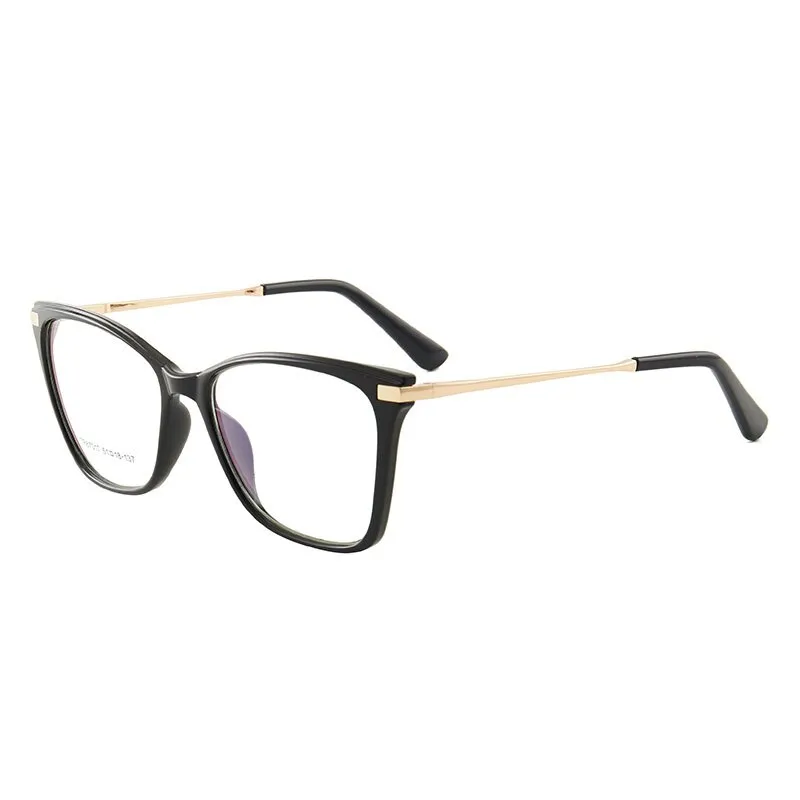 Hotony Women's Full Rim TR 90 Resin Cat Eye Frame Eyeglasses 7017