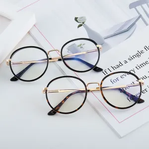 Hotony Women's Full Rim TR 90 Resin Round Frame Eyeglasses 7028