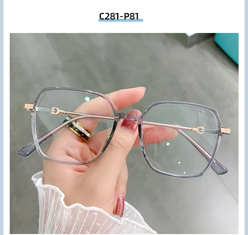 Hotony Women's Full Rim TR 90 Resin Square Frame Eyeglasses Lk303