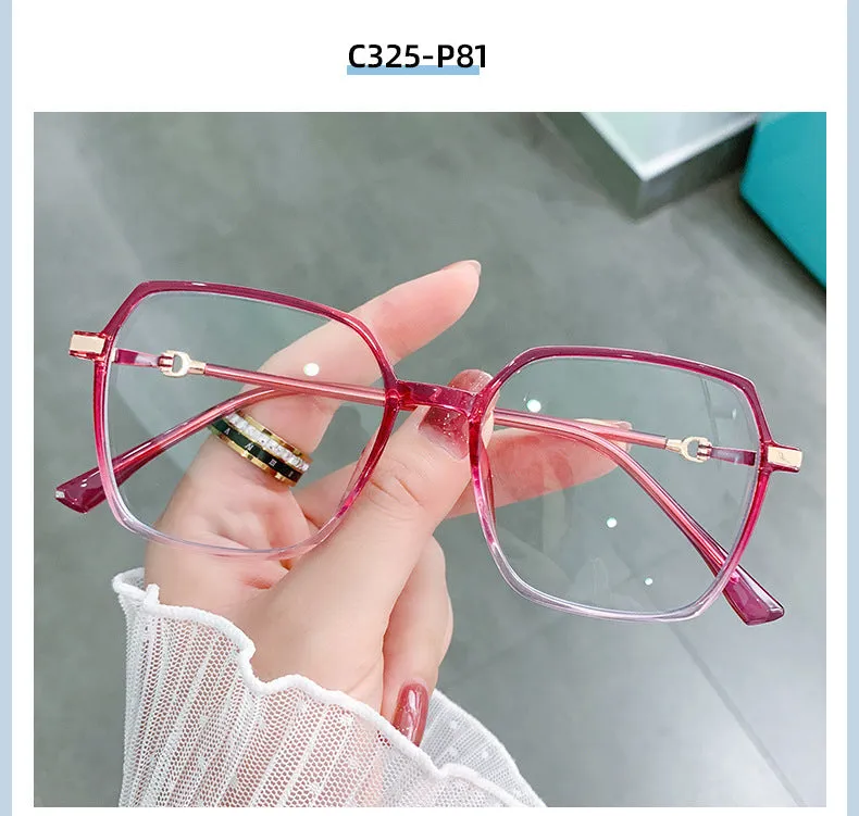 Hotony Women's Full Rim TR 90 Resin Square Frame Eyeglasses Lk303