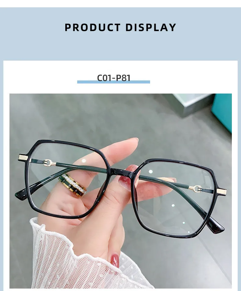 Hotony Women's Full Rim TR 90 Resin Square Frame Eyeglasses Lk303