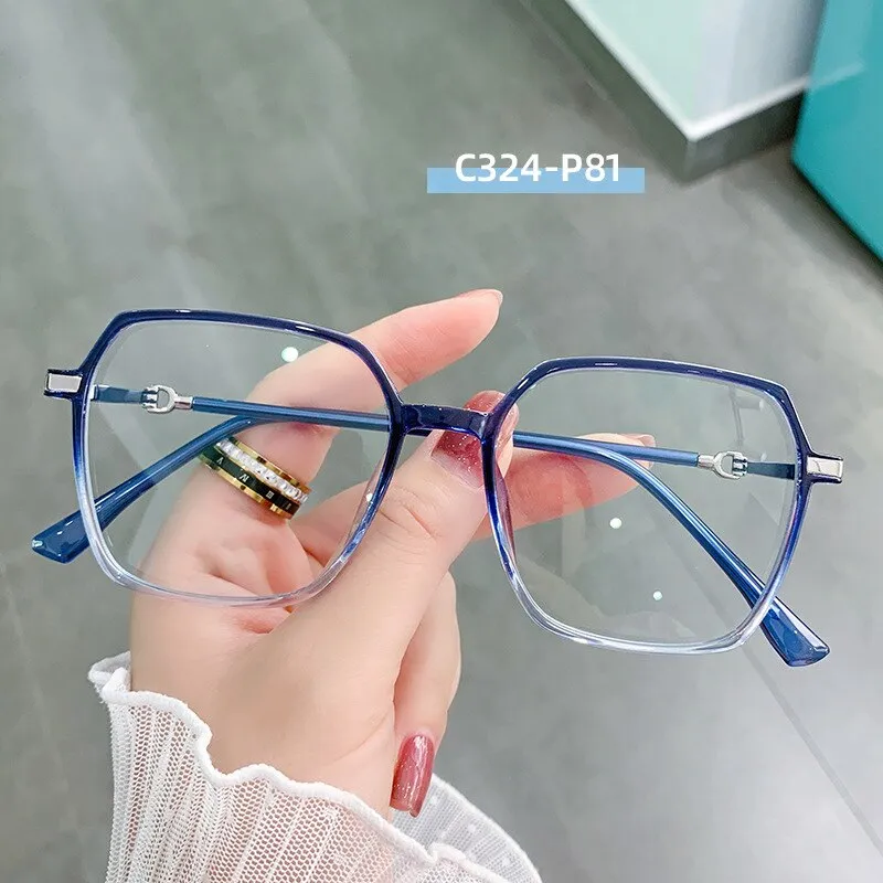 Hotony Women's Full Rim TR 90 Resin Square Frame Eyeglasses Lk303