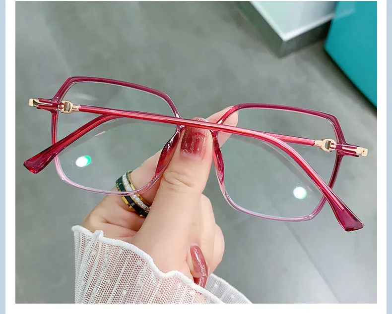 Hotony Women's Full Rim TR 90 Resin Square Frame Eyeglasses Lk303